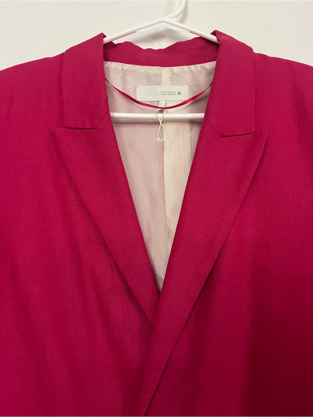 Zara Raspberry Open-Front Blazer Jacket - Picture 5 of 6
